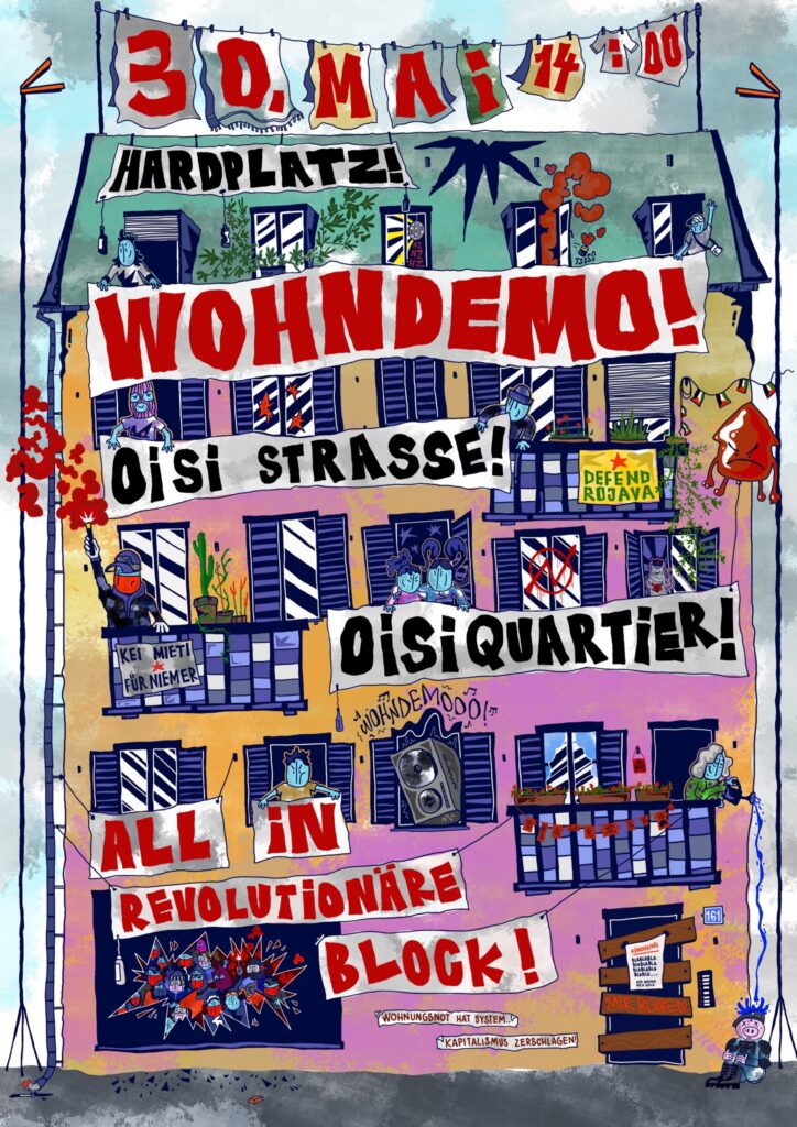 Plakat für den revolutionären Block